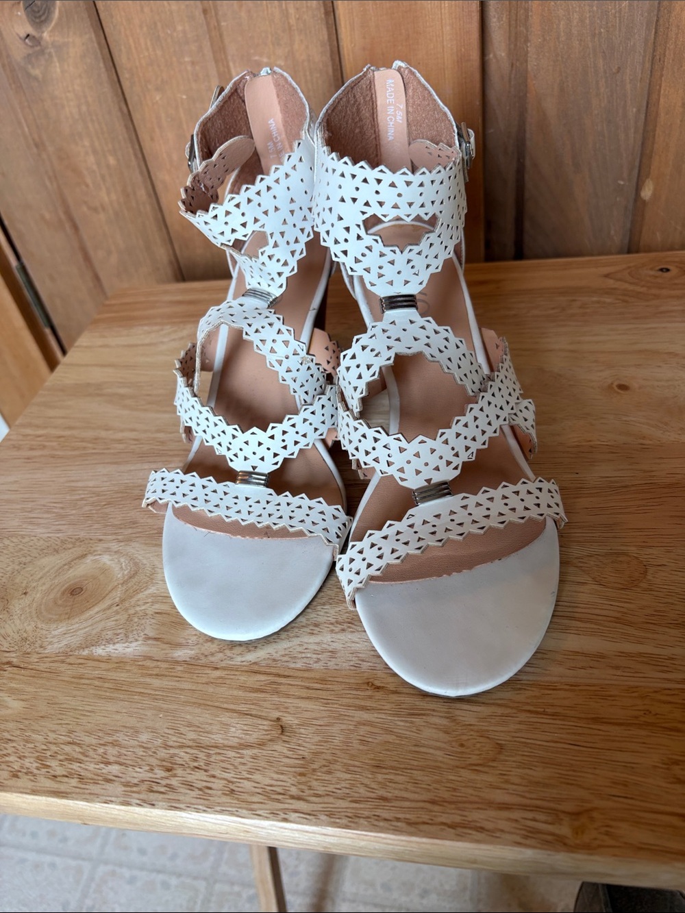 XOXO Strappy Back Zip Sandals
